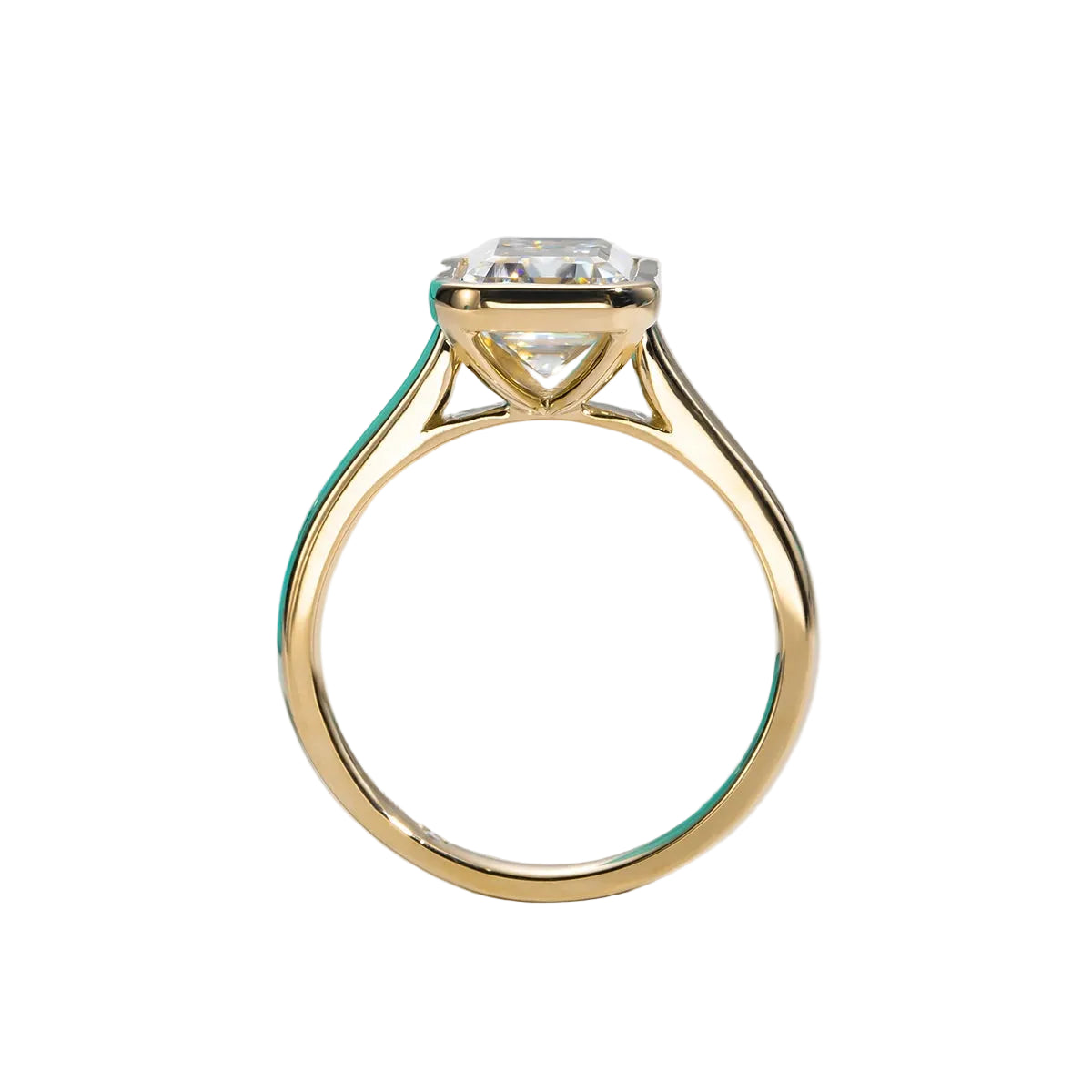 Emerald Cut 3ct Moissanite Engagement Ring