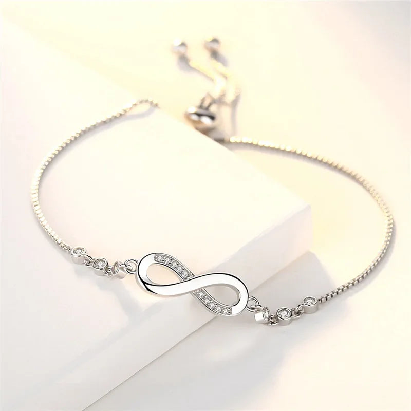 Infinity 925 Sterling Silver Bracelet