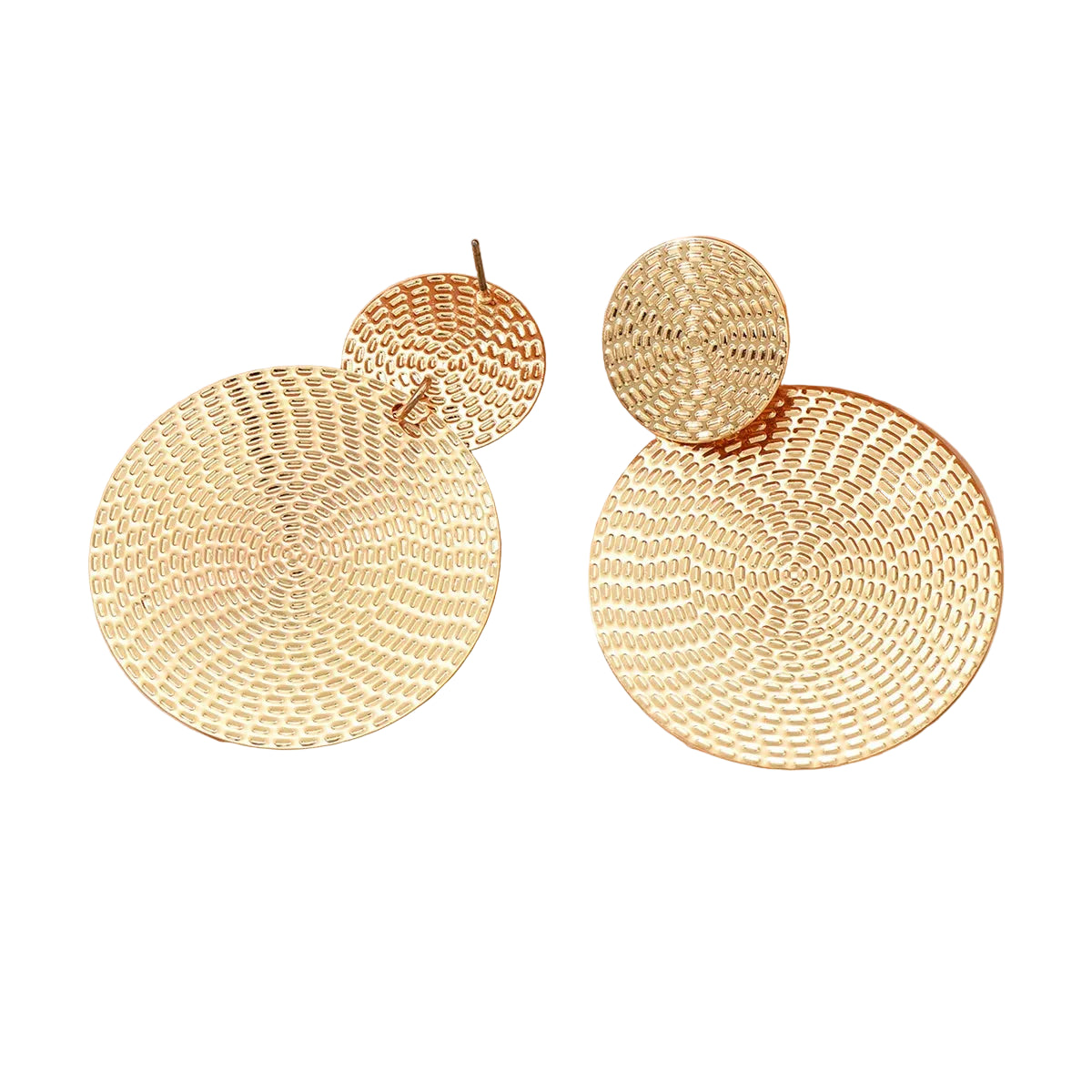 Textured Boho Round Stud Earrings