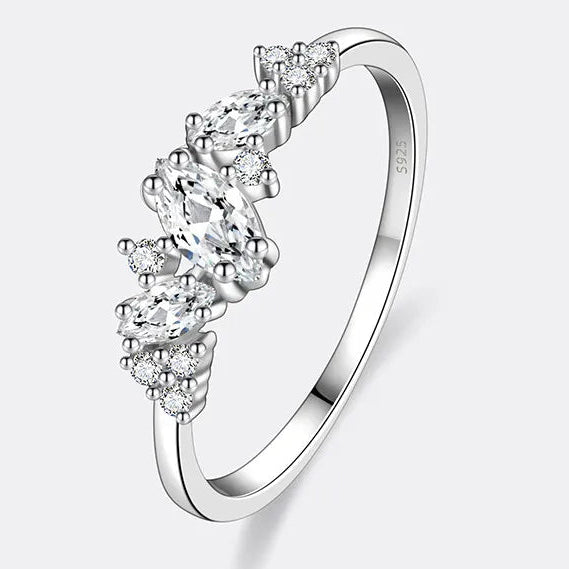 Queen 0.58CT Marquise Cut Moissanite Ring