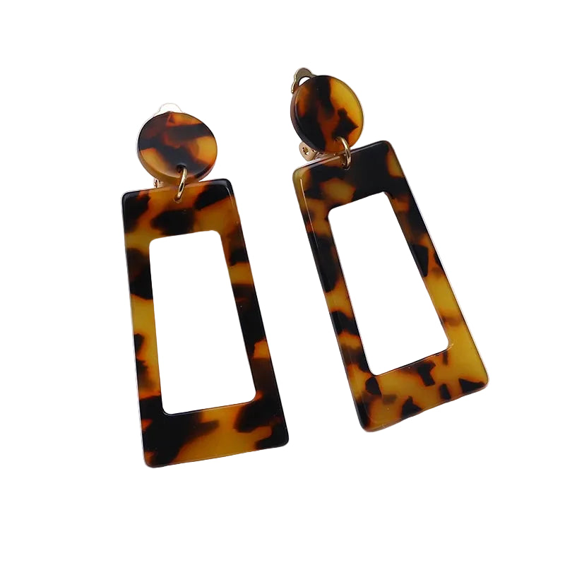 Delilah Geometric Clip-on Drop Earrings