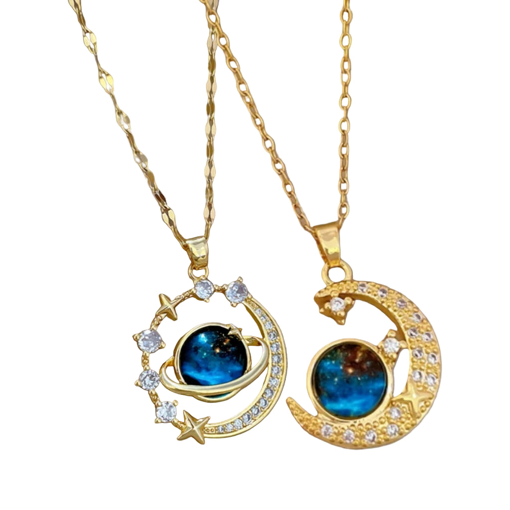 Galaxy Gold Pendant Necklace