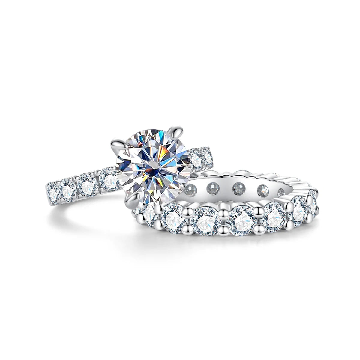 Round Brilliant Cut 4.3cttw Moissanite Engagement Ring