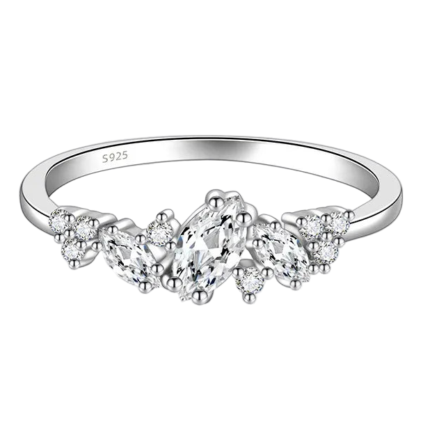 Queen 0.58CT Marquise Cut Moissanite Ring