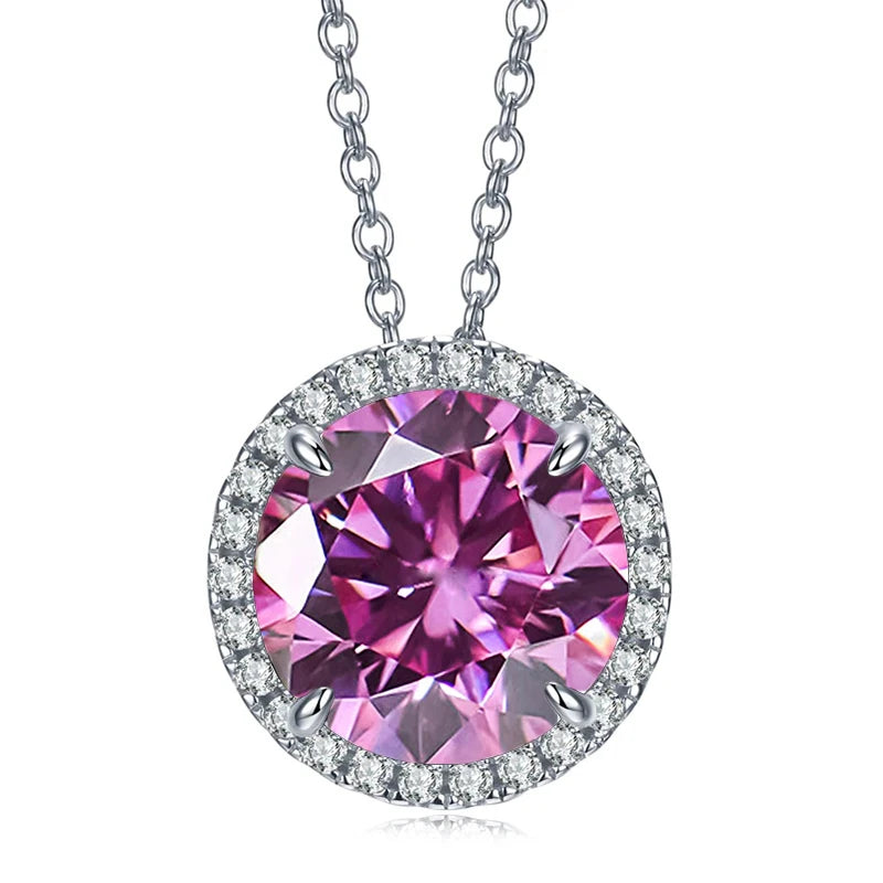 Classic S925 Sterling Silver Moissanite Necklace
