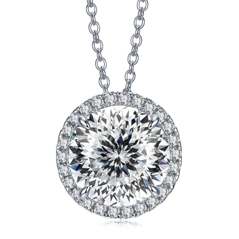 Classic S925 Sterling Silver Moissanite Necklace
