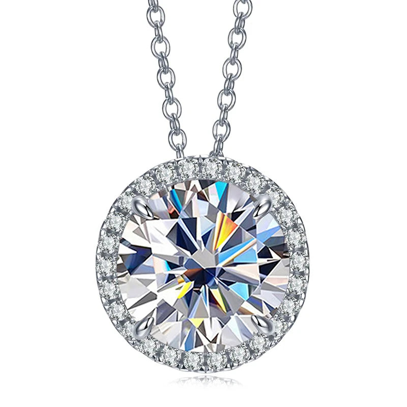 Classic S925 Sterling Silver Moissanite Necklace