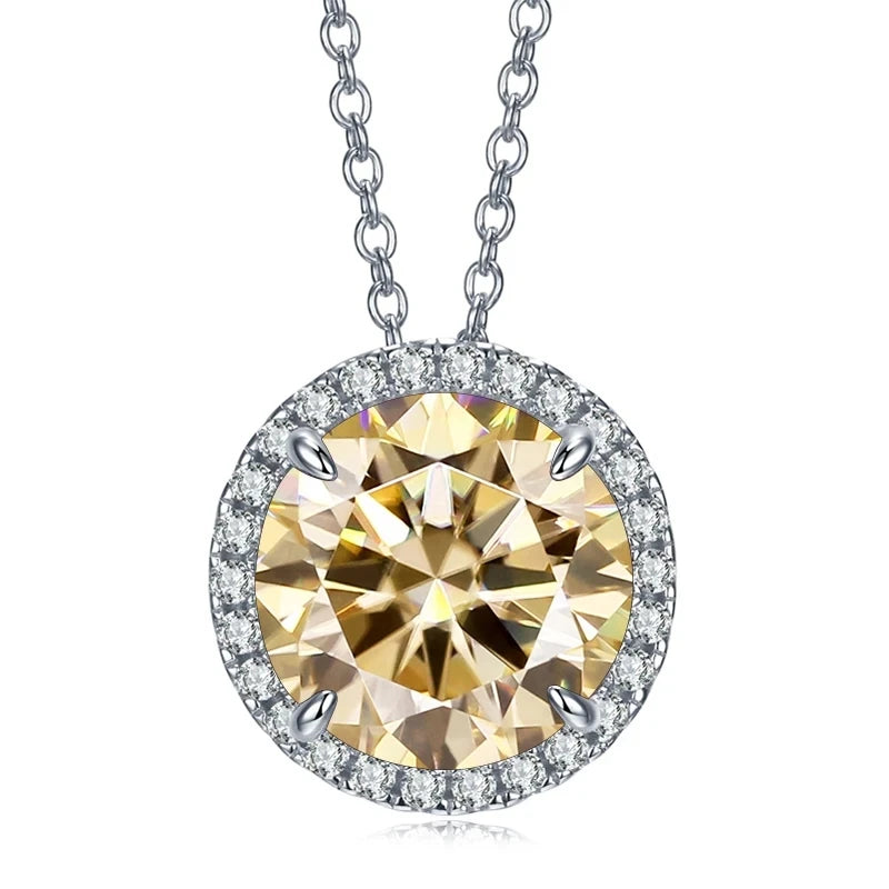 Classic S925 Sterling Silver Moissanite Necklace
