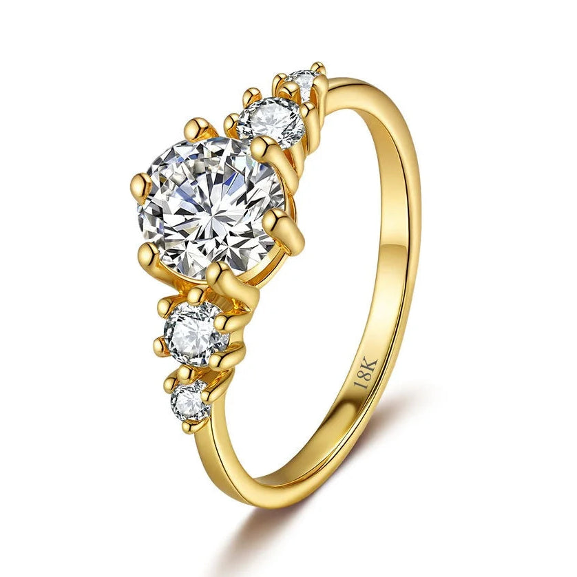 Diana 1ct Brilliant Cut Moissanite Engagement Ring