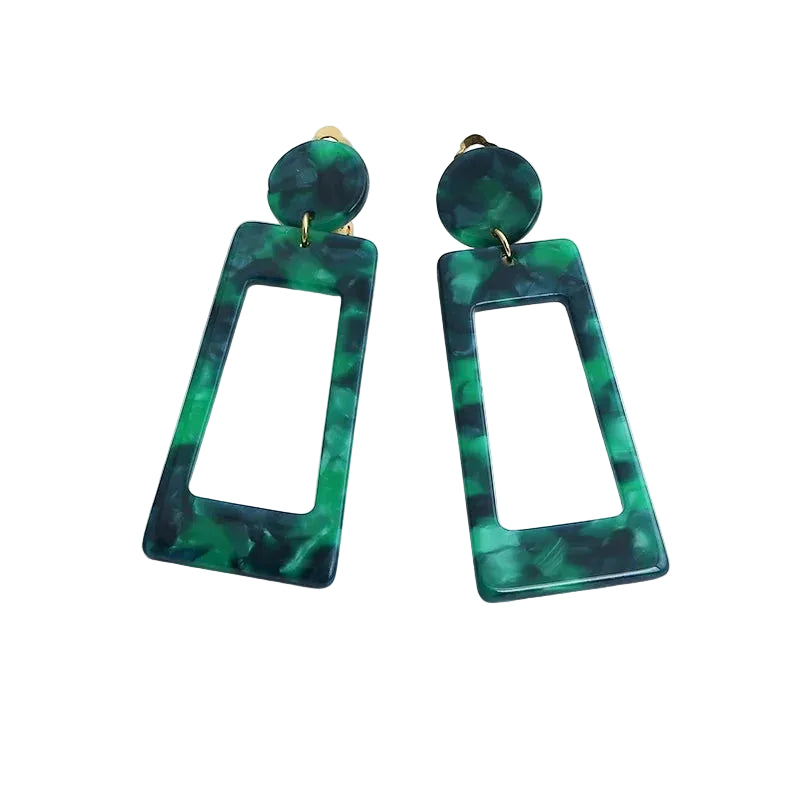 Delilah Geometric Clip-on Drop Earrings