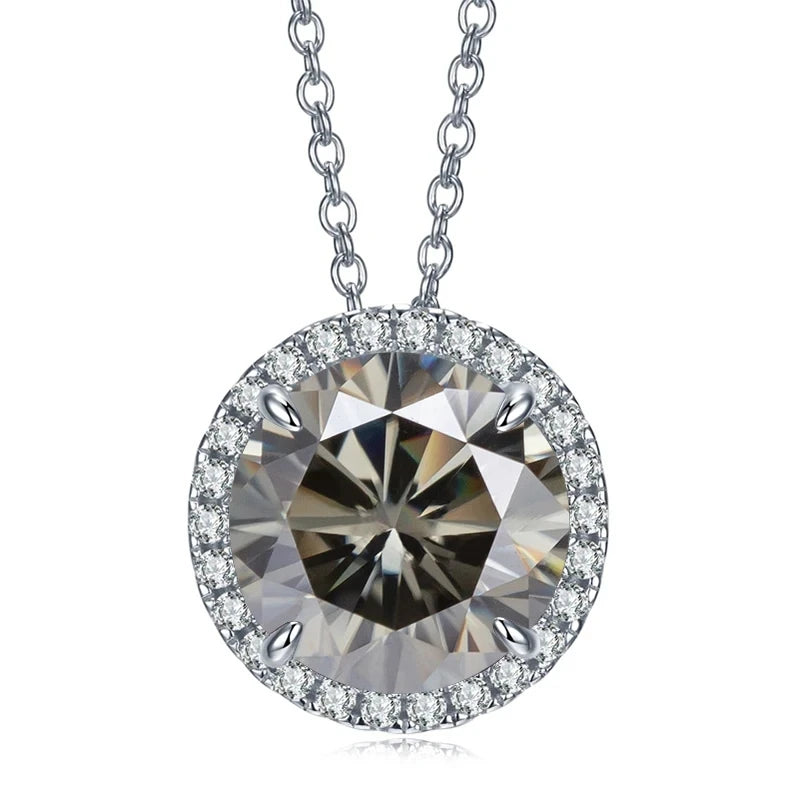 Classic S925 Sterling Silver Moissanite Necklace