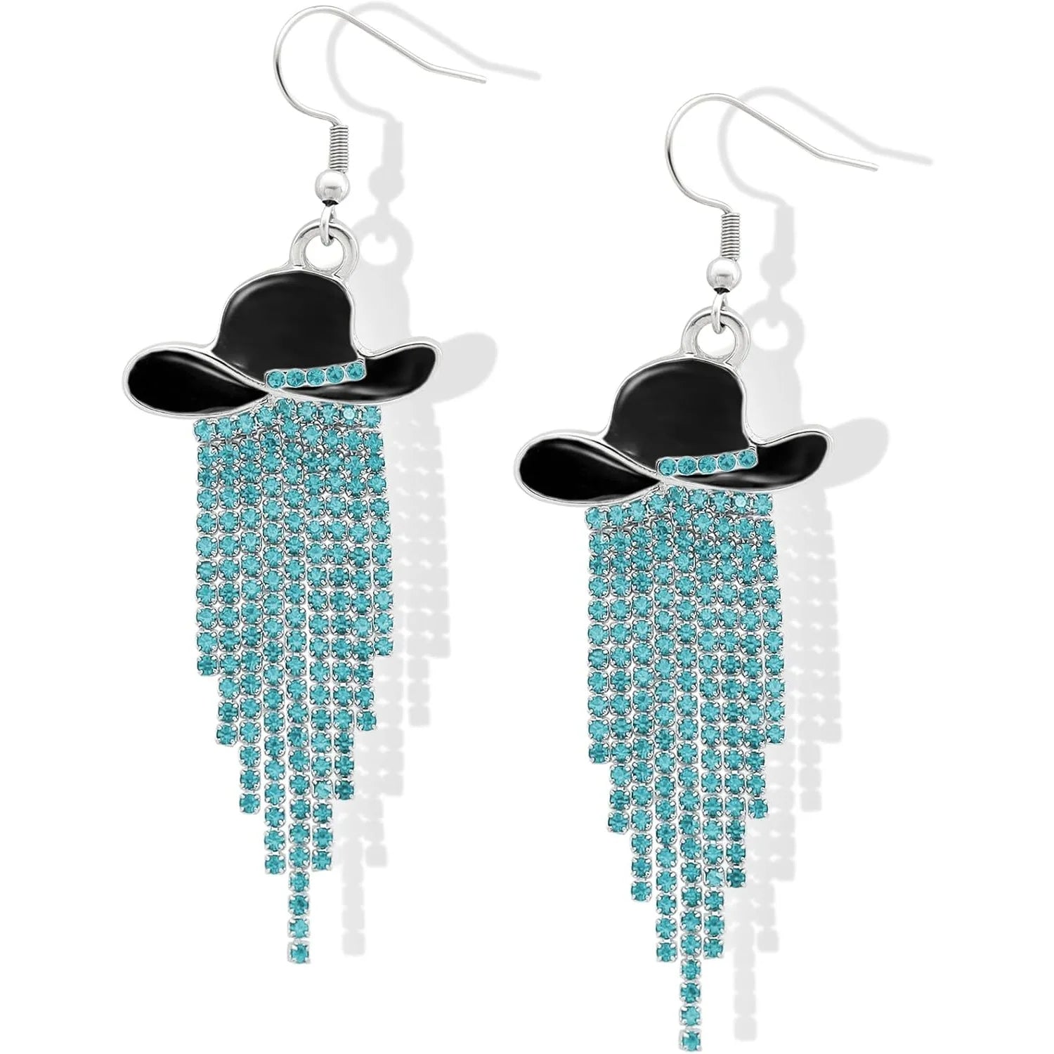 Western Cowgirl Sparkly Dangle Earrings