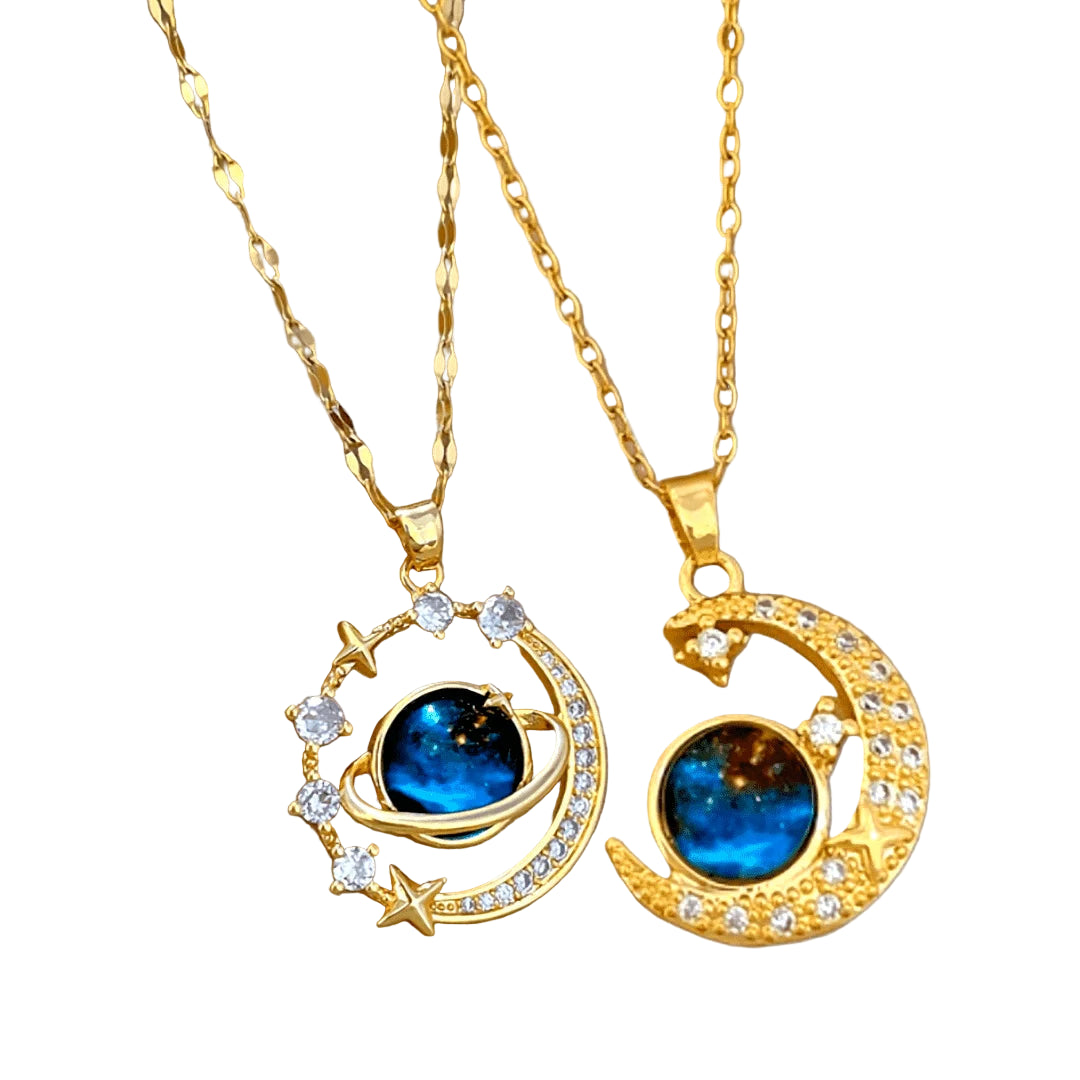 Galaxy Gold Pendant Necklace