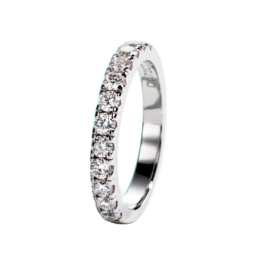 Kasey Moissanite Half Band Ring