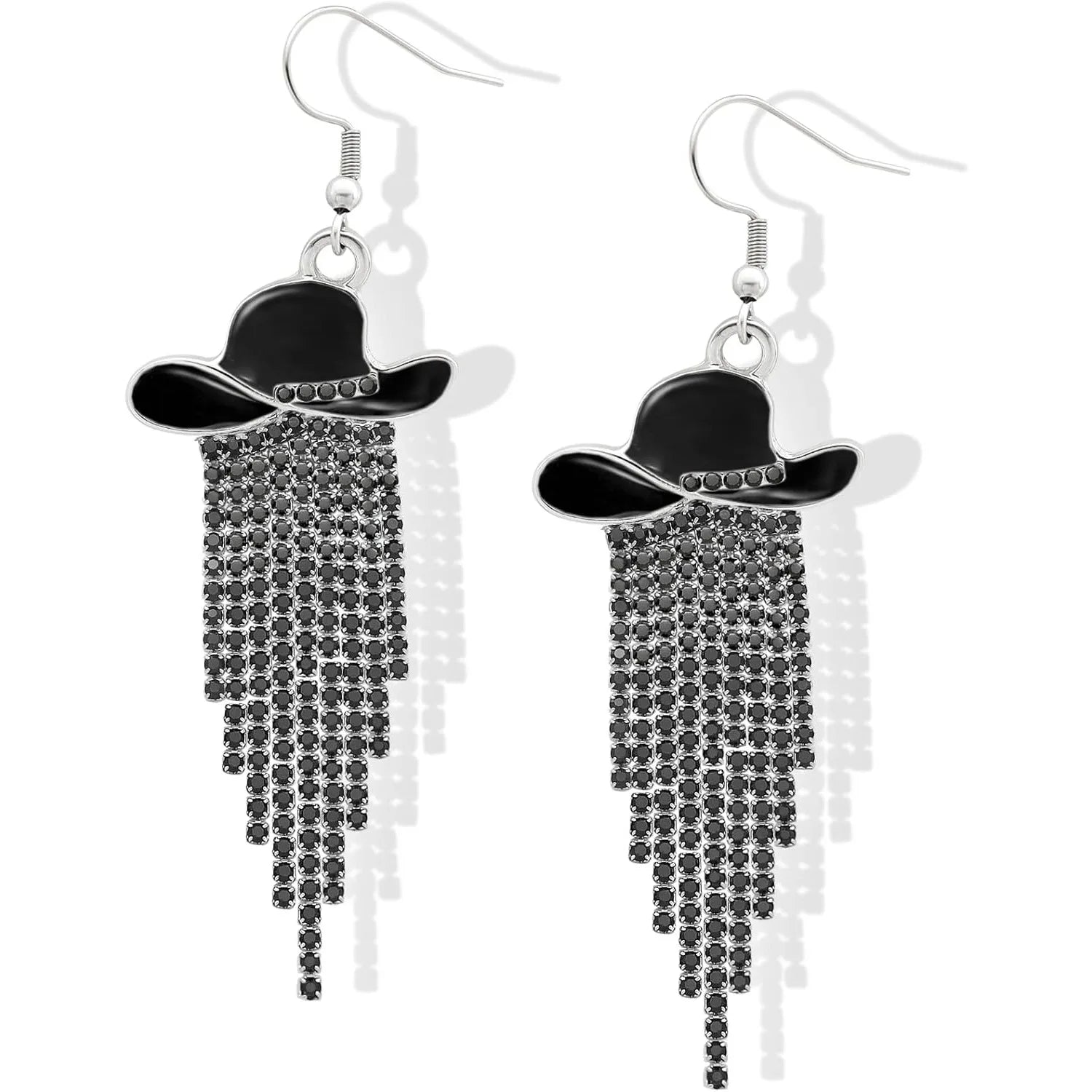Western Cowgirl Sparkly Dangle Earrings