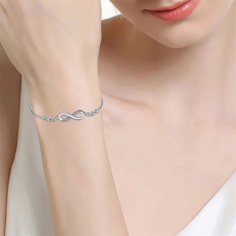 Infinity 925 Sterling Silver Bracelet