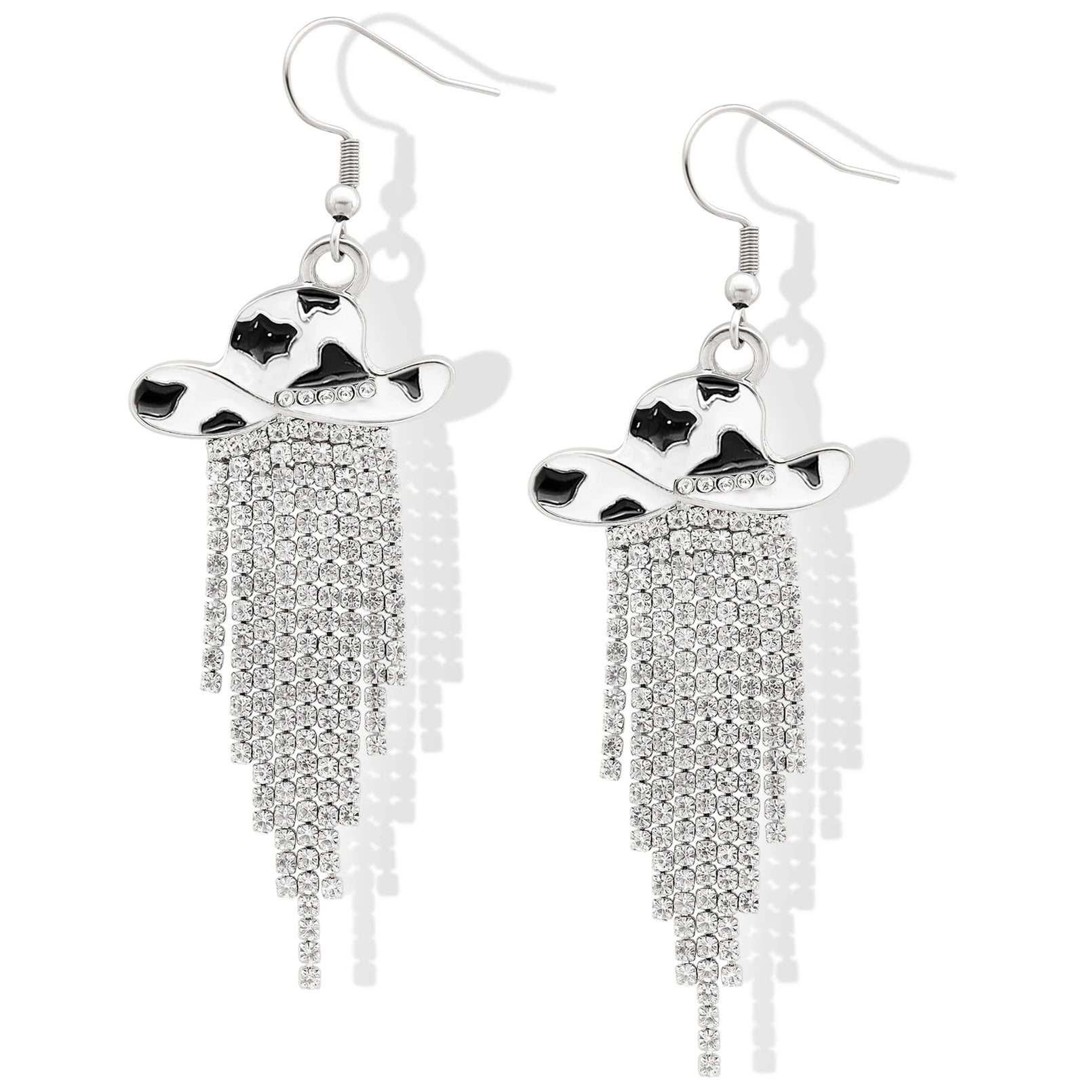 Western Cowgirl Sparkly Dangle Earrings