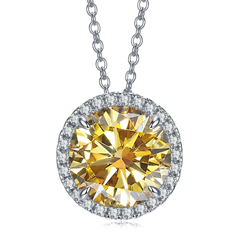 Classic S925 Sterling Silver Moissanite Necklace