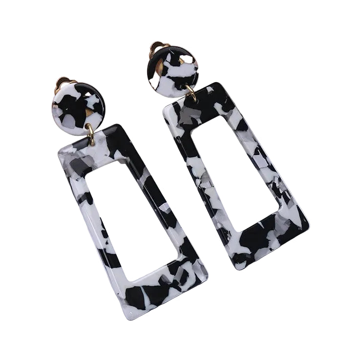 Delilah Geometric Clip-on Drop Earrings