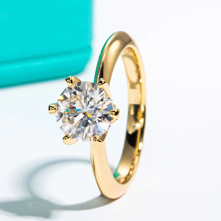 Sofia Gold-Plated Moissanite Engagement Ring