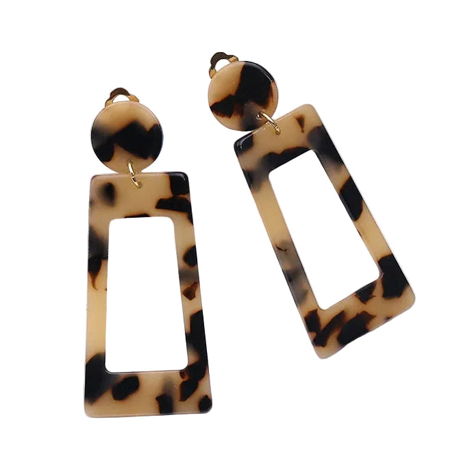 Delilah Geometric Clip-on Drop Earrings