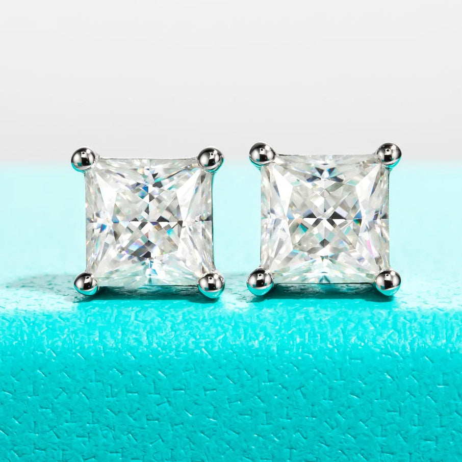 Square Cute Hypoallergenic Moissanite Earrings