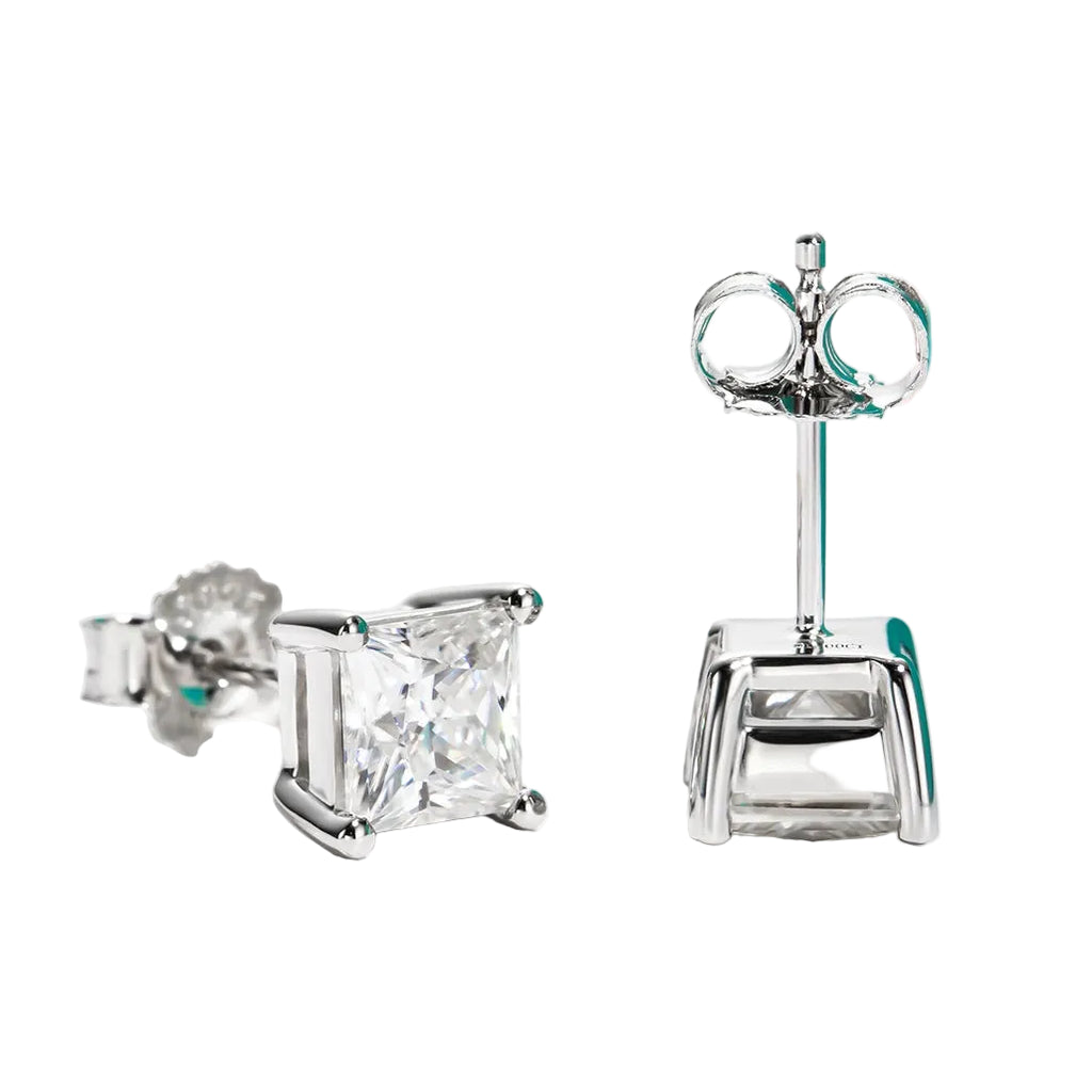 Square Cute Hypoallergenic Moissanite Earrings