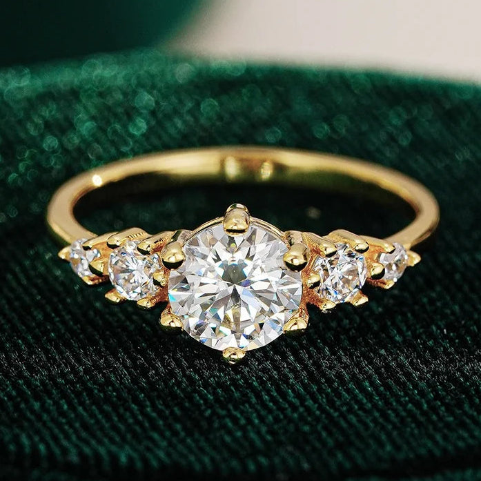 Diana 1ct Brilliant Cut Moissanite Engagement Ring