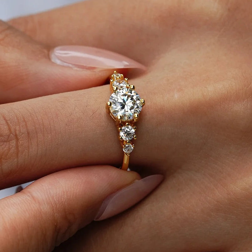 Diana 1ct Brilliant Cut Moissanite Engagement Ring