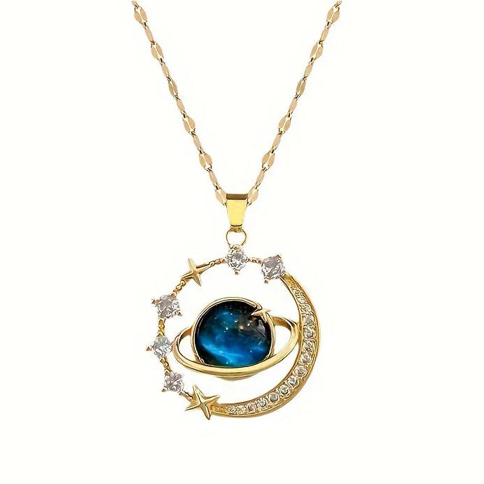 Galaxy Gold Pendant Necklace