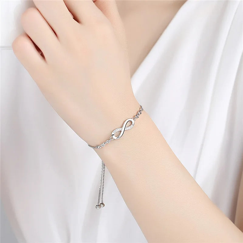 Infinity 925 Sterling Silver Bracelet