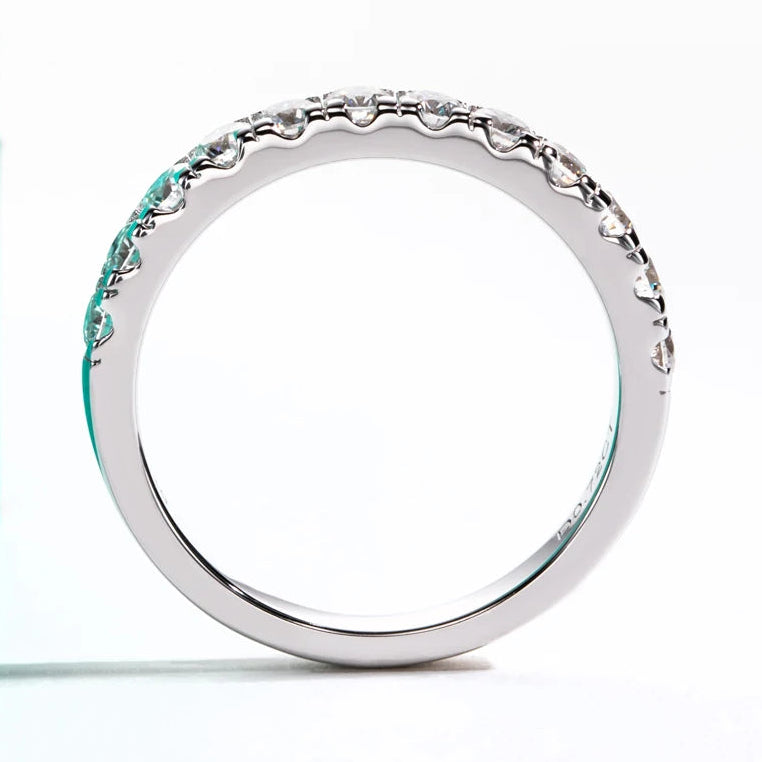 Kasey Moissanite Half Band Ring